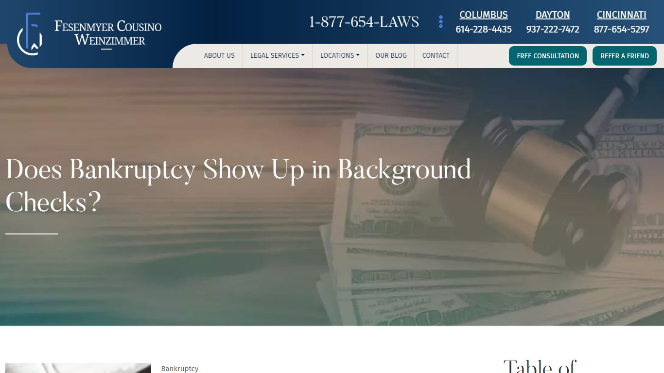 Does Bankruptcy Show Up in Background Checks? - FCW Legal