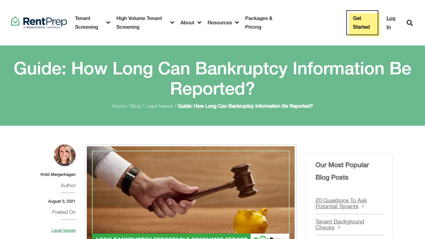 How Long Is Bankruptcy Reportable? Consumer Report Info - RentPrep
